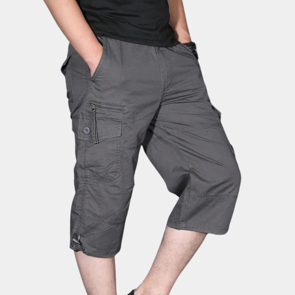 Men's Relaxed Fit Cargo Capri Shorts | Knee Length