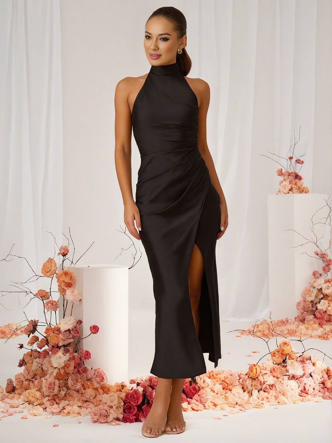 Women's Wrap Wedding Guest Dress | Midi