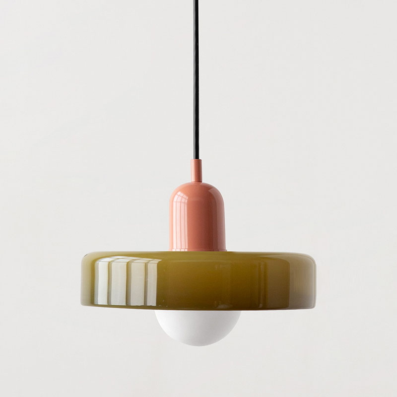 Variant image for Colorful Glass Pendant Lamp with Adjustable Suspension for Kitchen Lighting-26