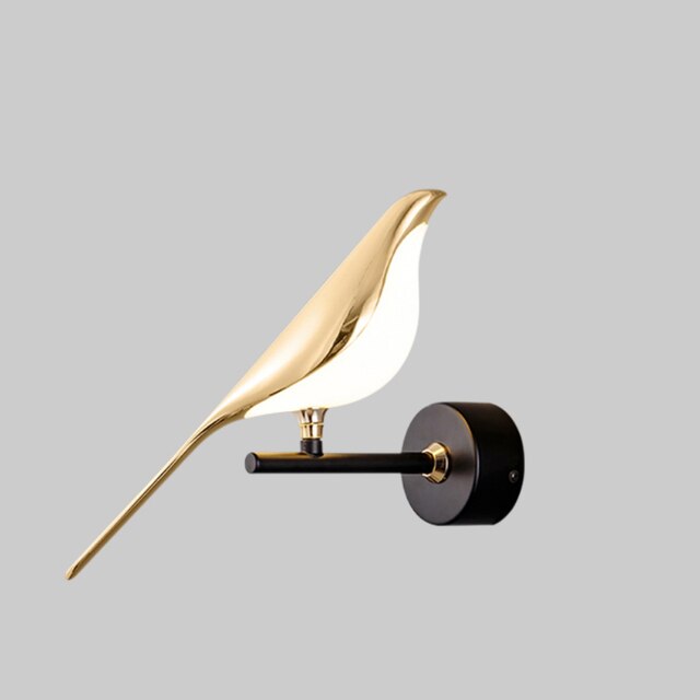 Modern Bird-Shaped Wall Lamp with Magnetic Attachment
