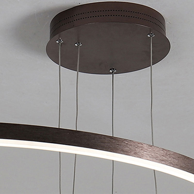Elegant Sculpted Ring Pendant Light