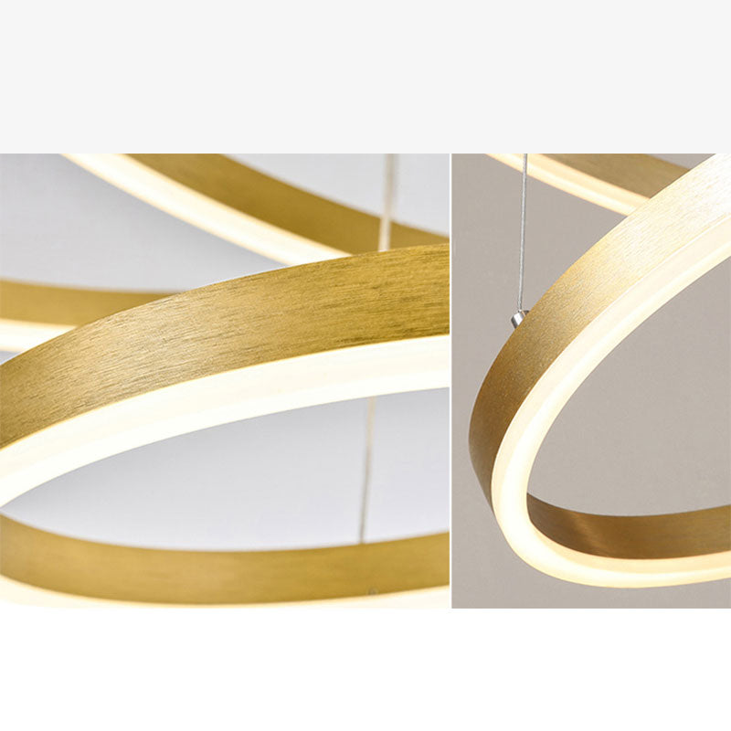 Elegant Sculpted Ring Pendant Light