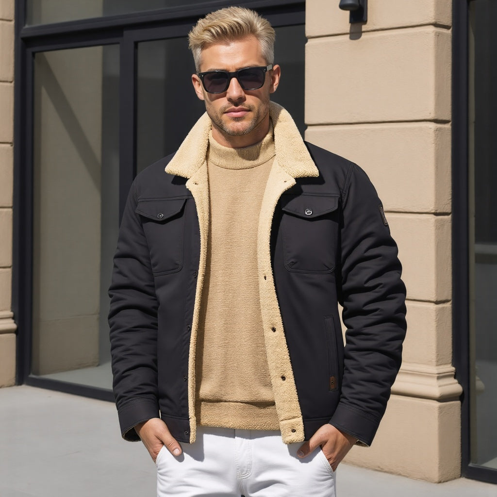 Men's Winter Warm Jacket | Button Down