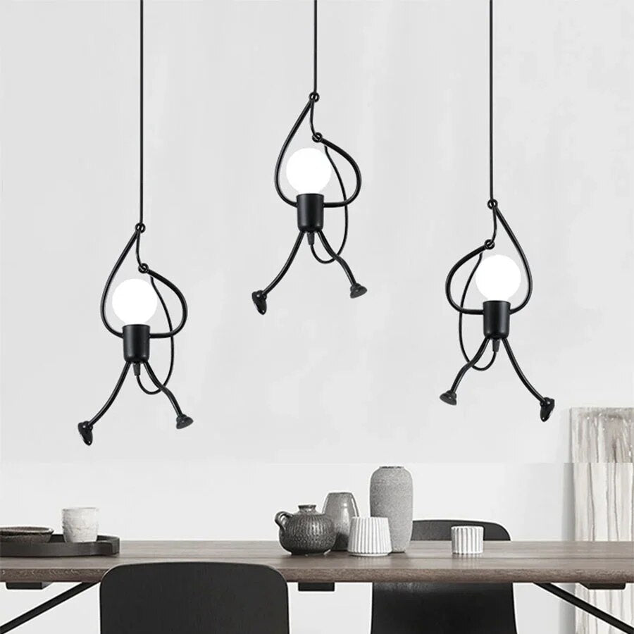 Playful Doll-Shaped Pendant Lamp