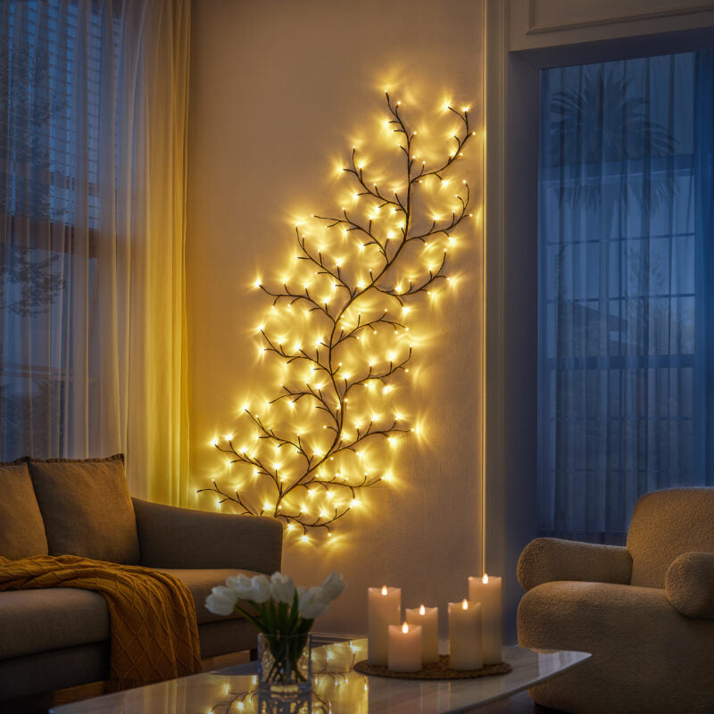 Glowing Tree Branch for Wall Decoration – Ambient Light for Indoor Spaces
