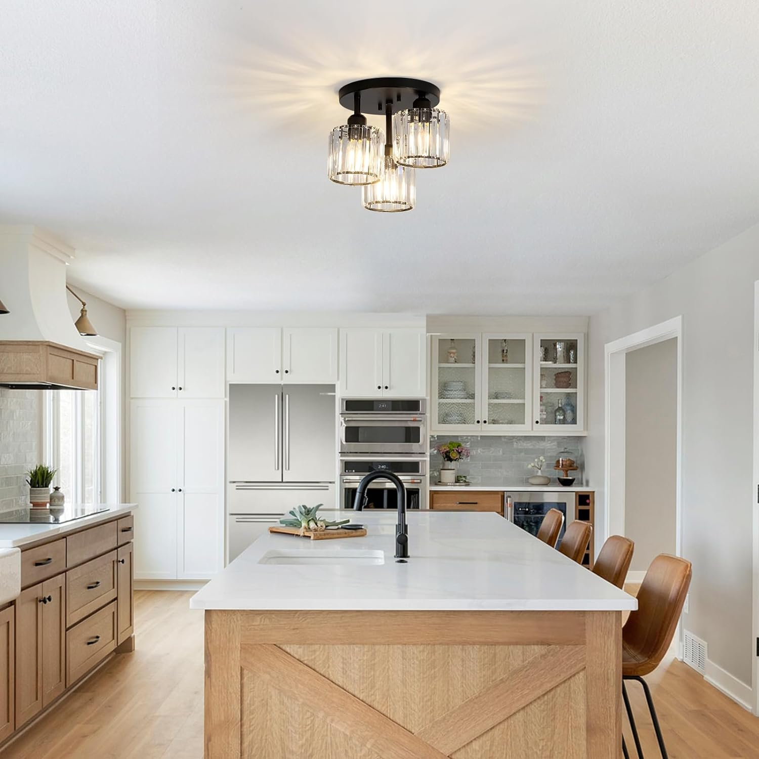 Elegant Prism Flush Mount Ceiling Light