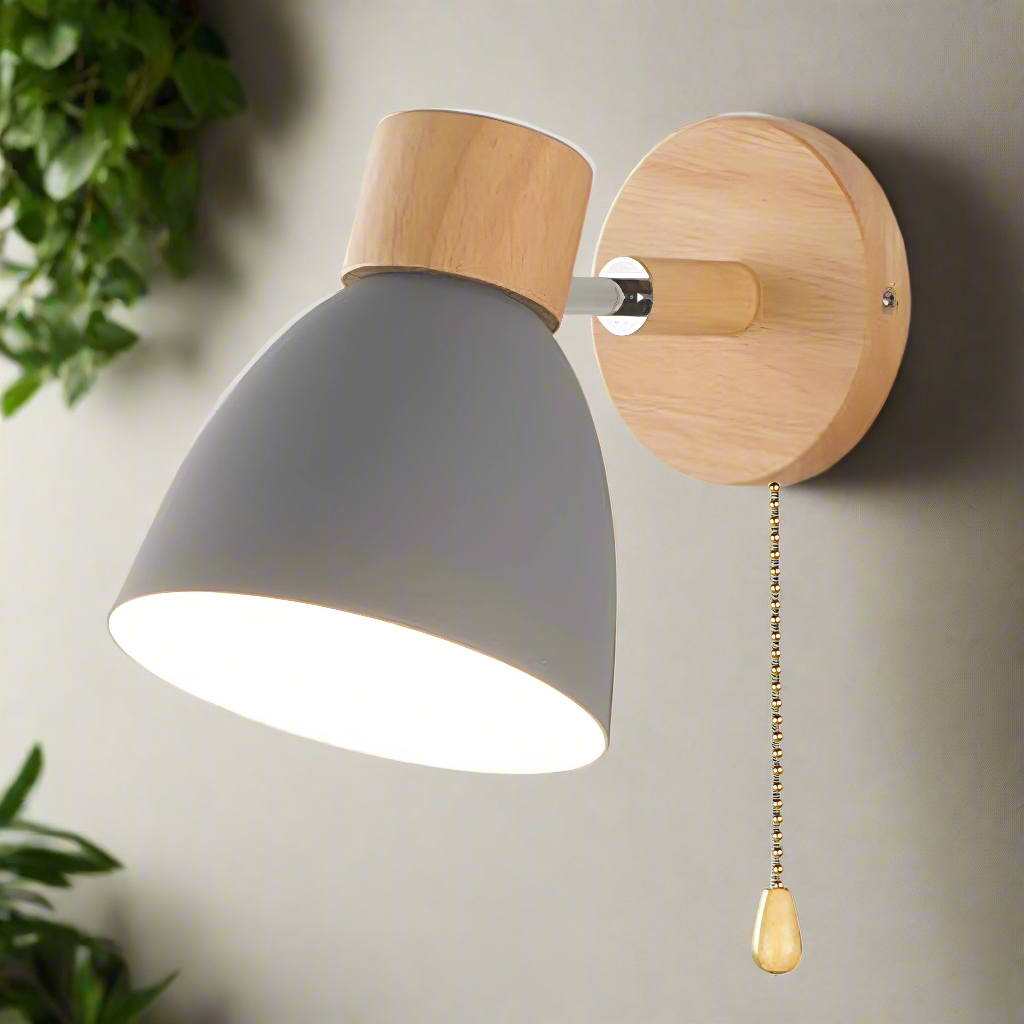 Scandinavian Wall Lights with Pull Switch
