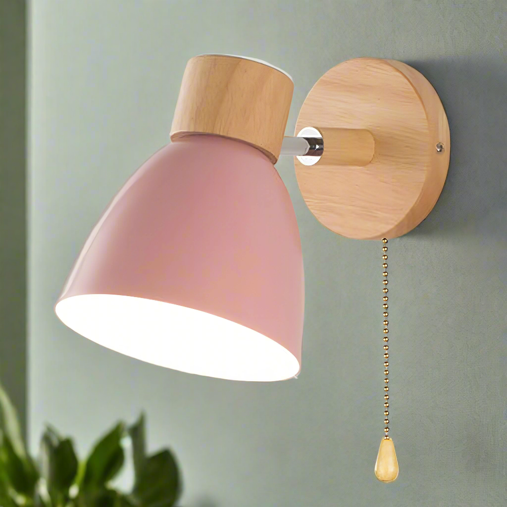 Scandinavian Wall Lights with Pull Switch