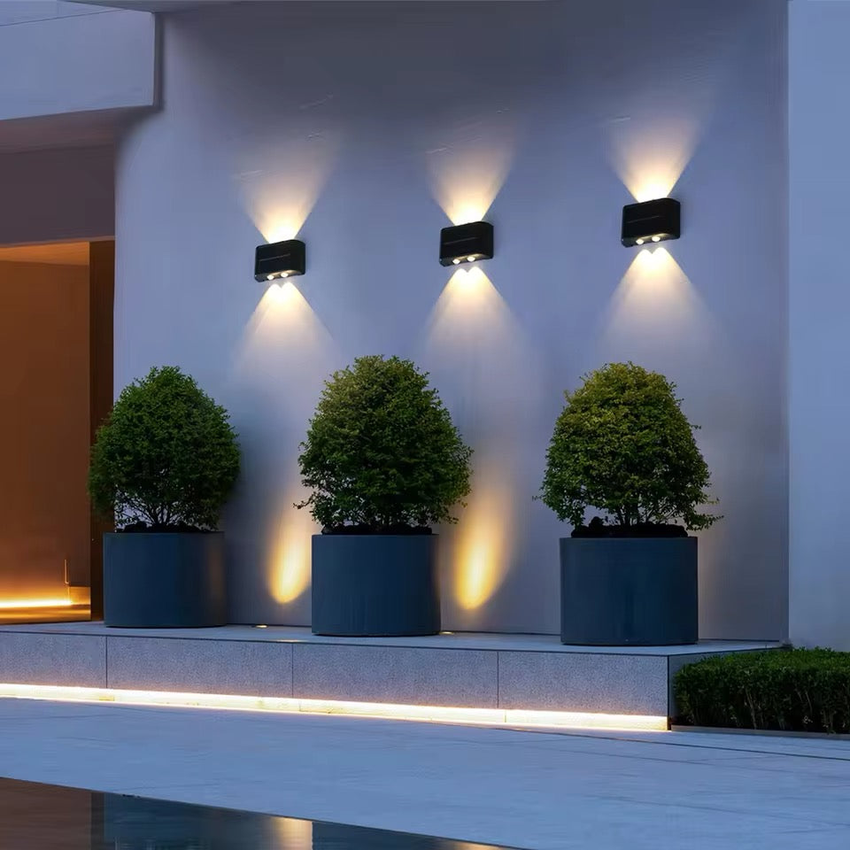 Outdoor Solar-Powered LED Wall Lights