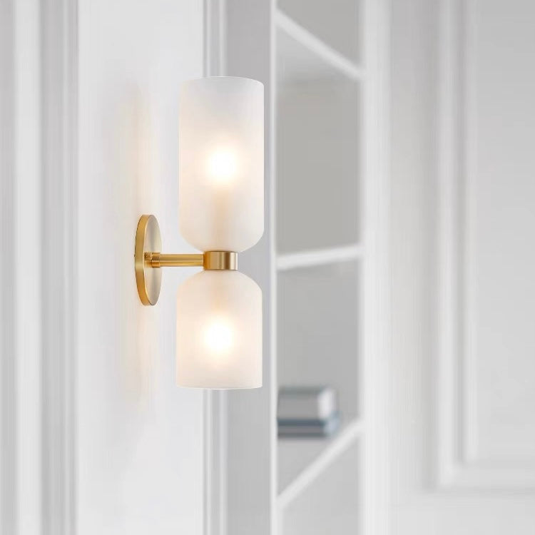 Modern Twin Glow Glass Wall Light