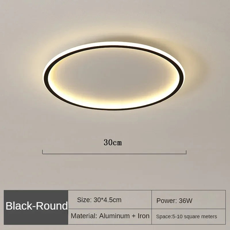 Variant image for Scandinavian Round LED Ceiling Light Fixture for Modern Living Spaces-48