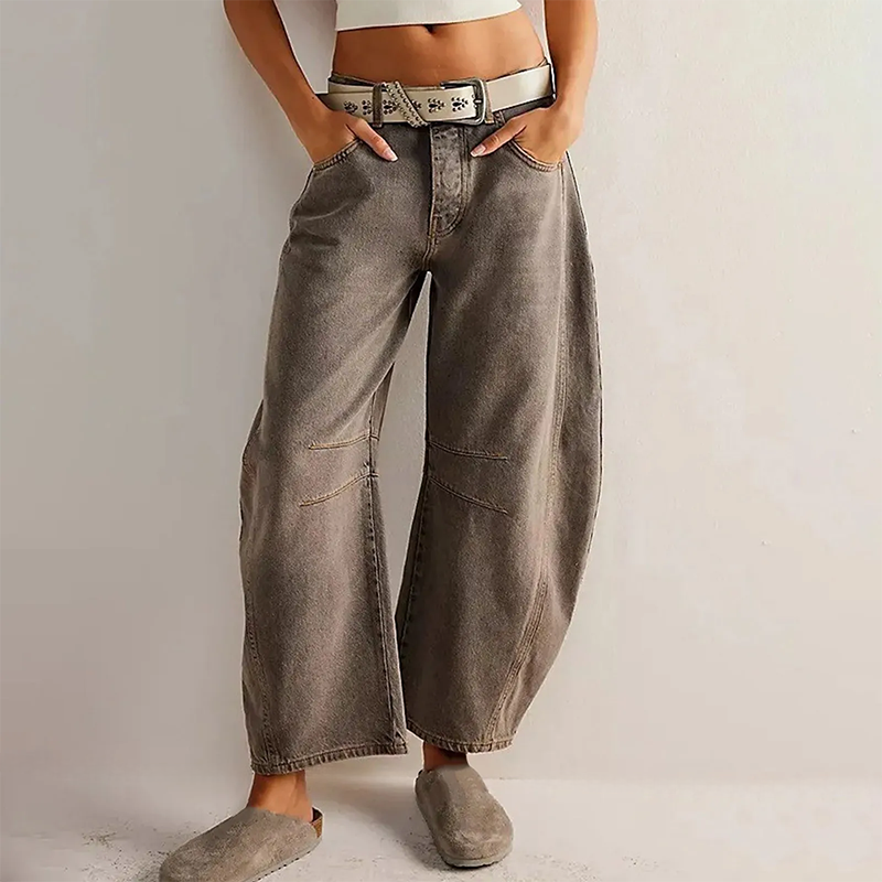 Women's Vintage Low Waist Capri Jeans | Wide