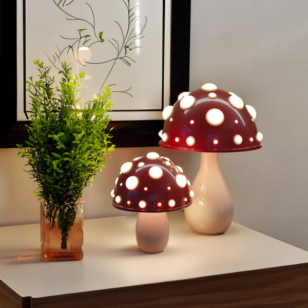 Retro Mushroom-Style LED Table Lamp