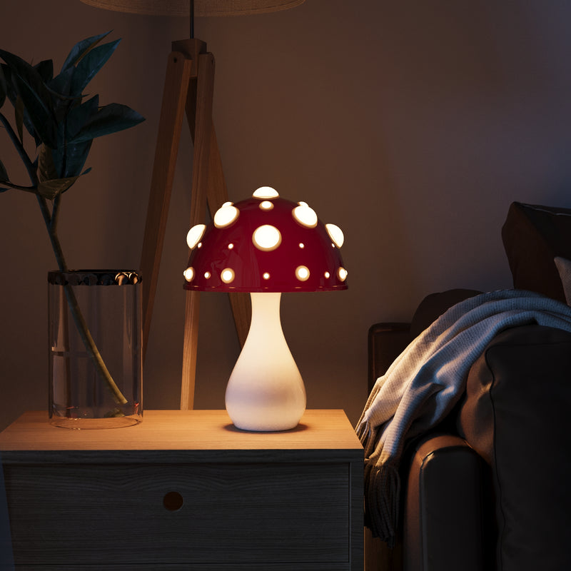 Retro Mushroom-Style LED Table Lamp