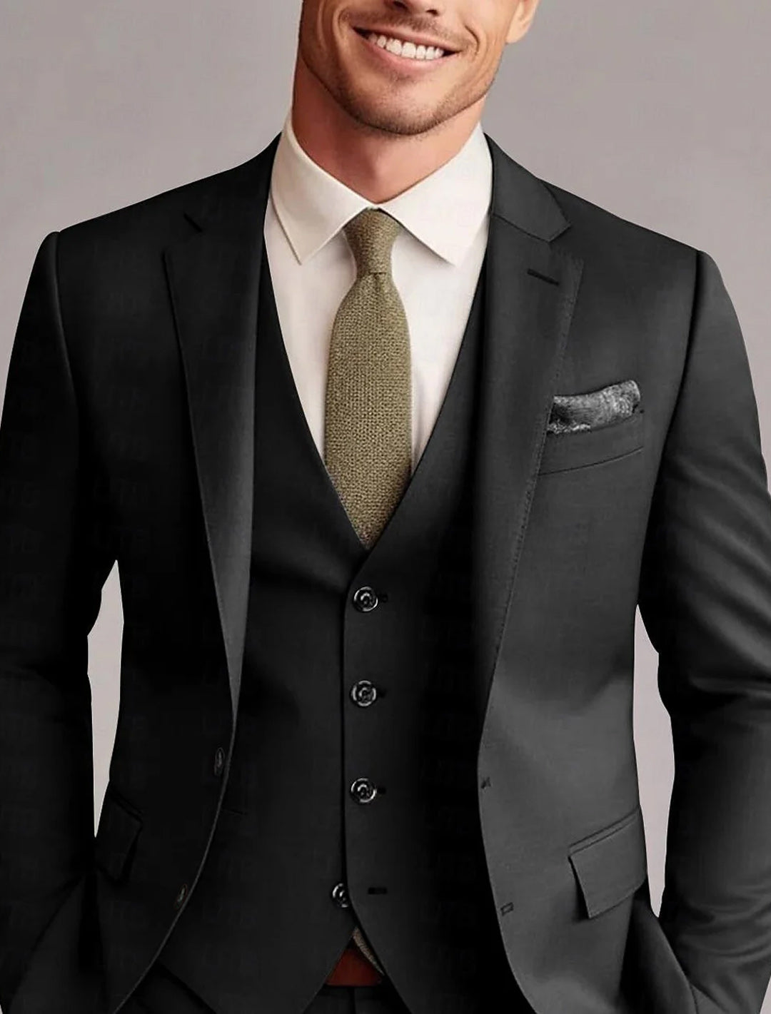 Men's Three Piece Two Buttons Wedding Suits | Single Breasted