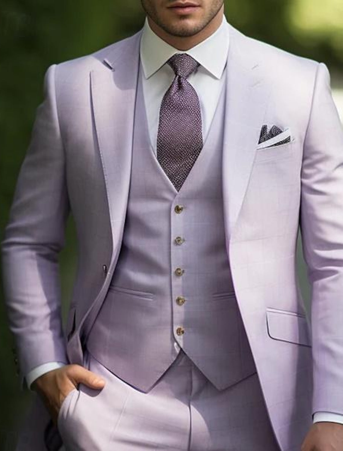 Men's Single Breasted Three Piece Formal Suits | Wedding