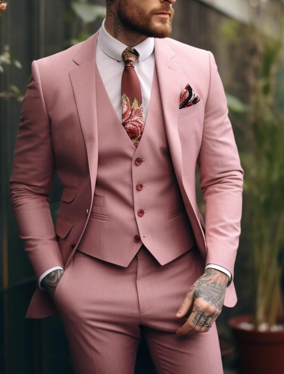 Men's Single Breasted Three Piece Formal Suits | Wedding