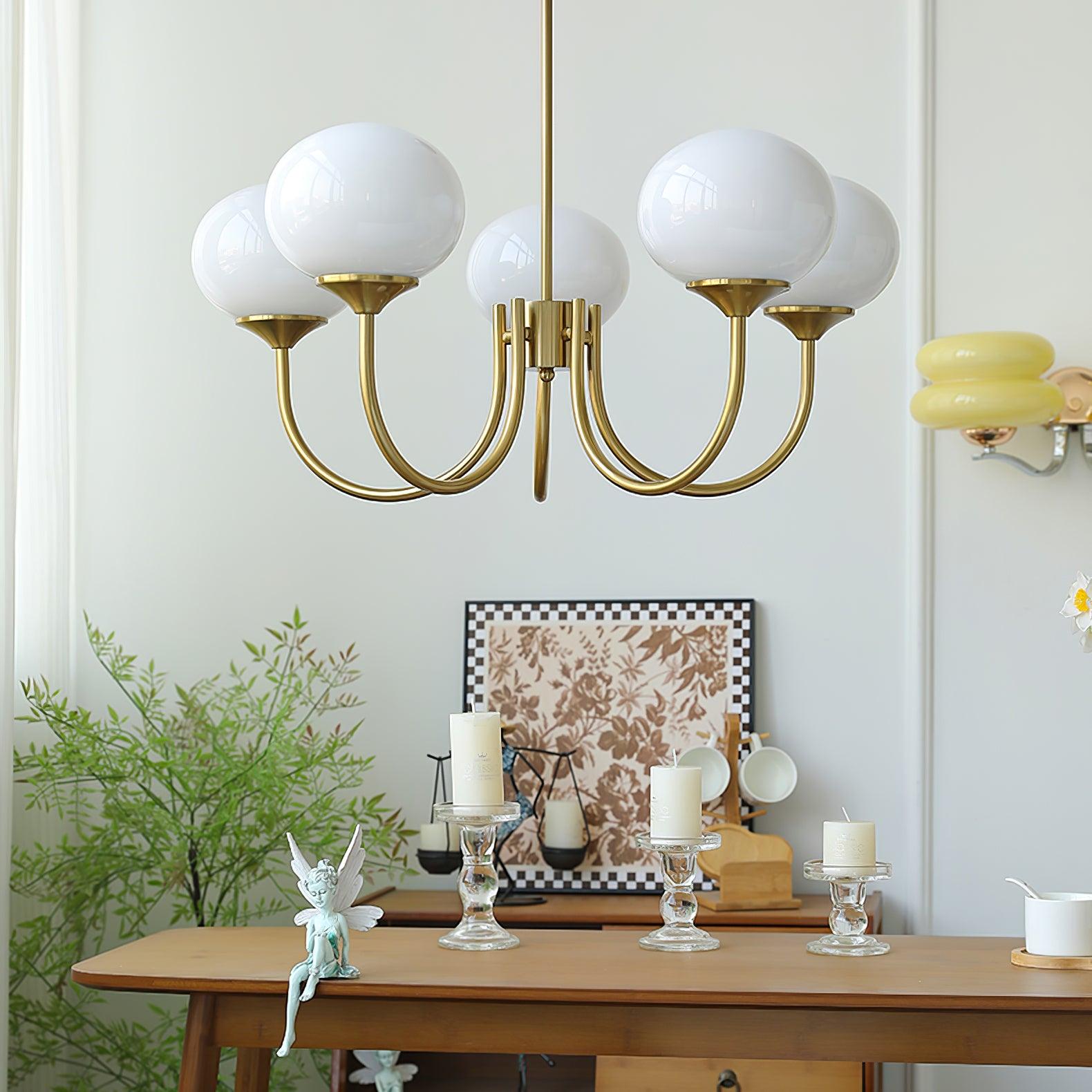 Variant image for Modern Pink Glass Ceiling Light Fixture - Stylish Dining Room Pendant Lamp-10