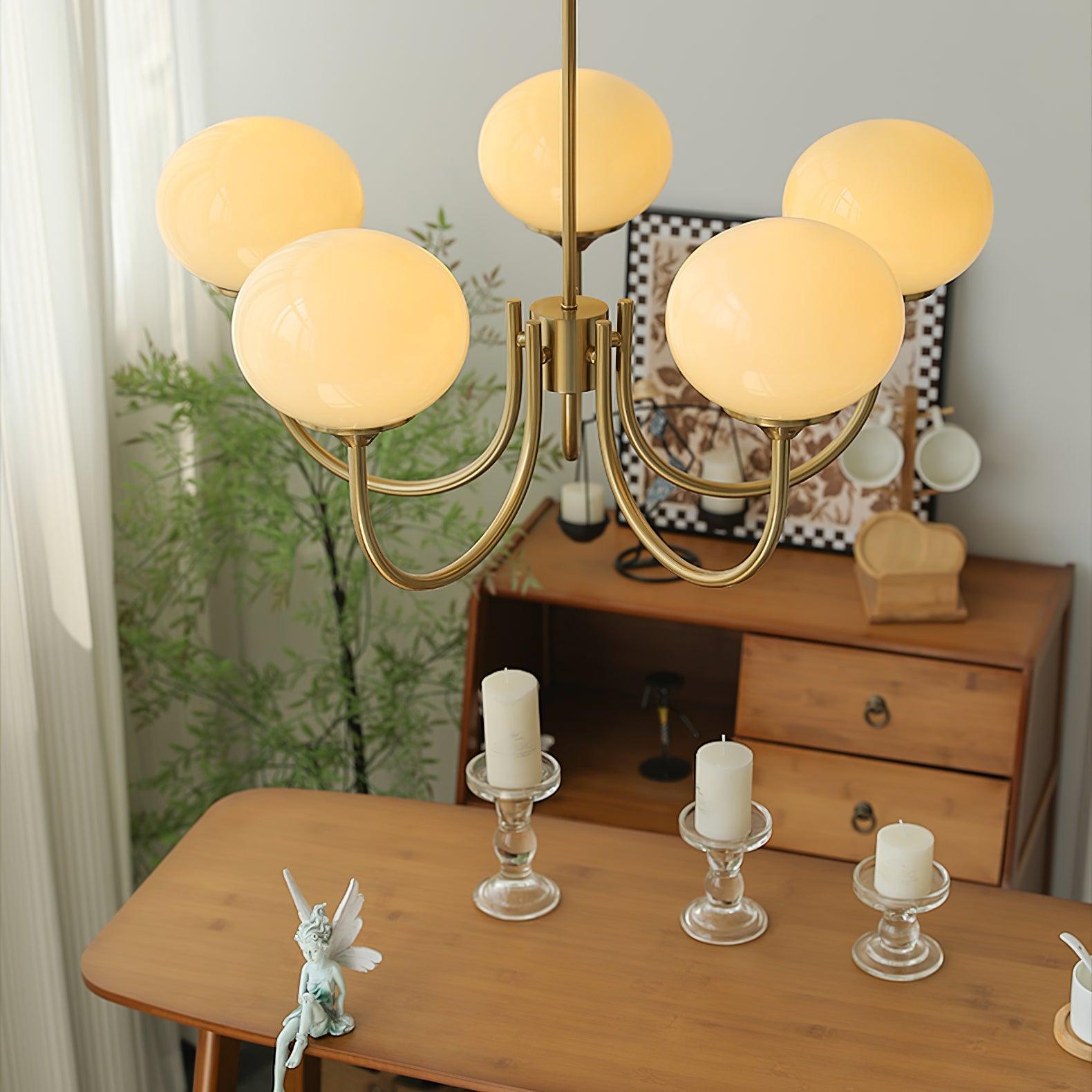 Variant image for Modern Pink Glass Ceiling Light Fixture - Stylish Dining Room Pendant Lamp-9