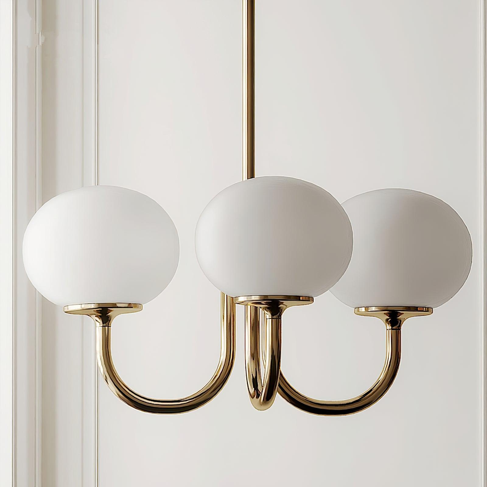 Variant image for Modern Pink Glass Ceiling Light Fixture - Stylish Dining Room Pendant Lamp-4