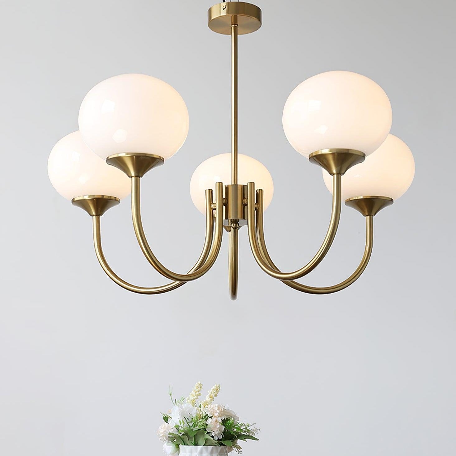 Modern Pink Glass Ceiling Light Fixture