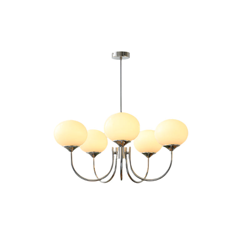 Variant image for Modern Pink Glass Ceiling Light Fixture - Stylish Dining Room Pendant Lamp-11