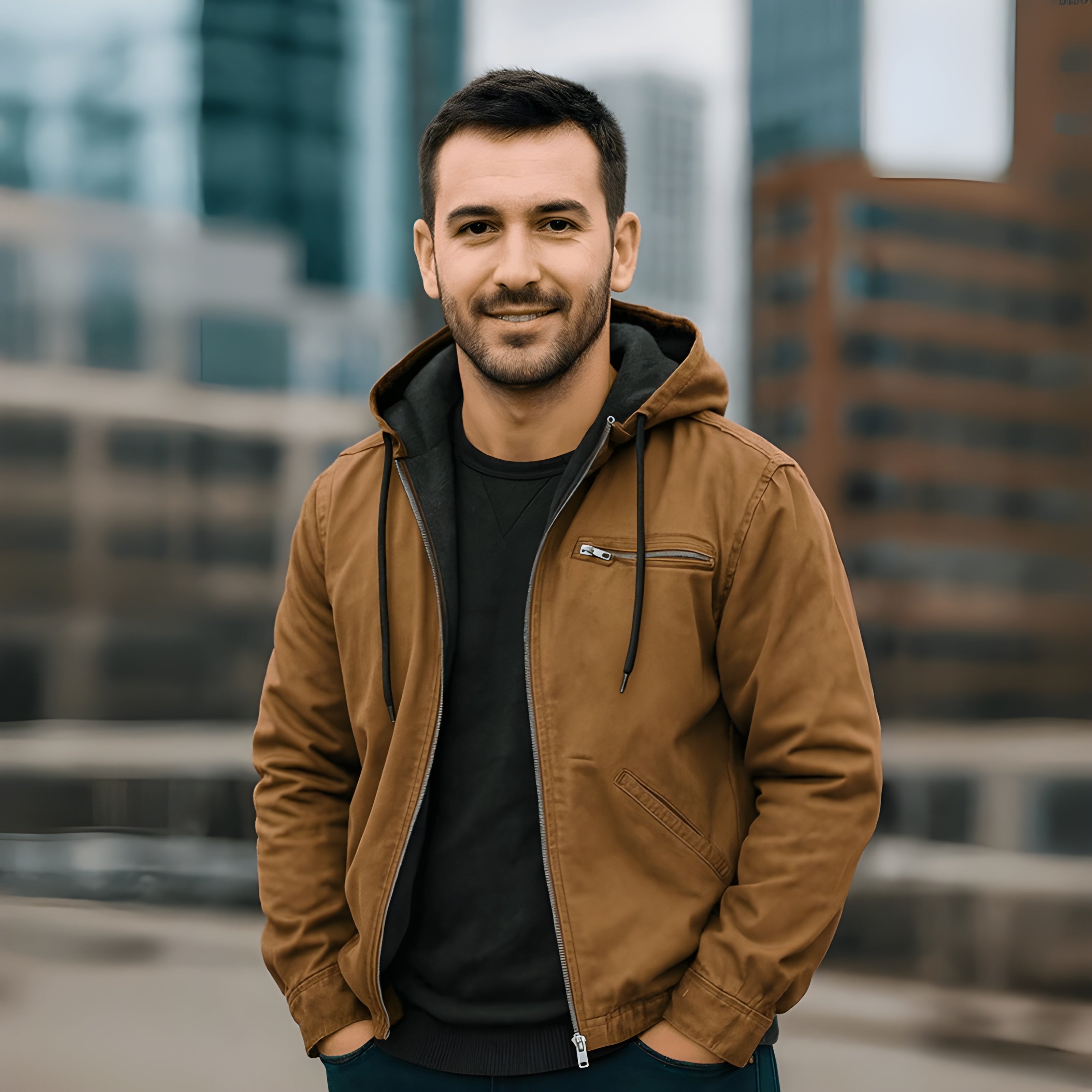 Men's Hooded Winter Jacket | Zip Up