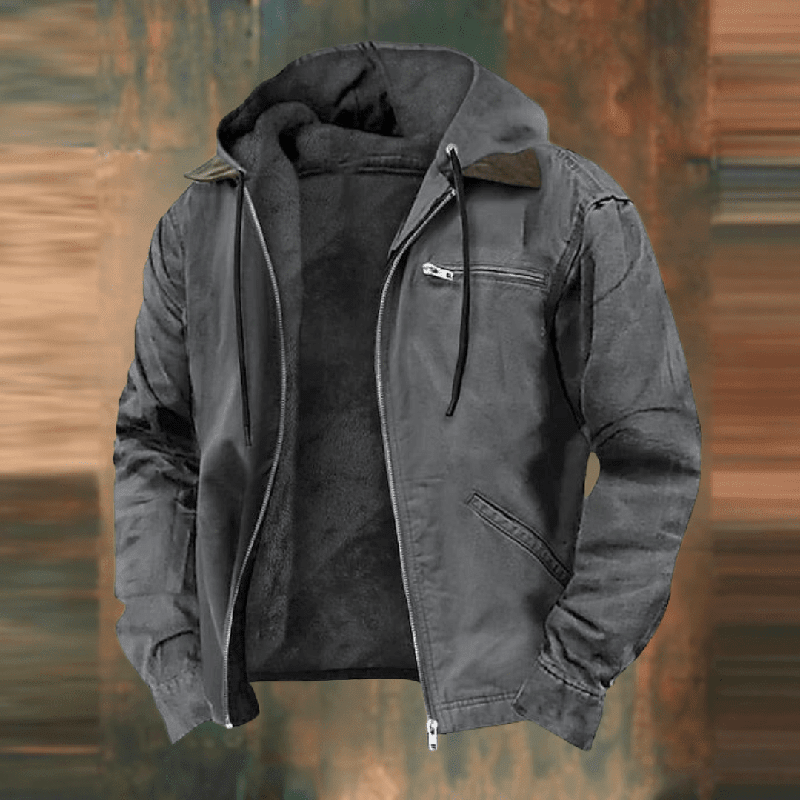 Men's Hooded Winter Jacket | Zip Up