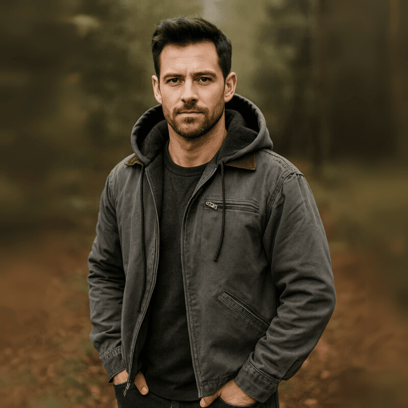 Men's Hooded Winter Jacket | Zip Up