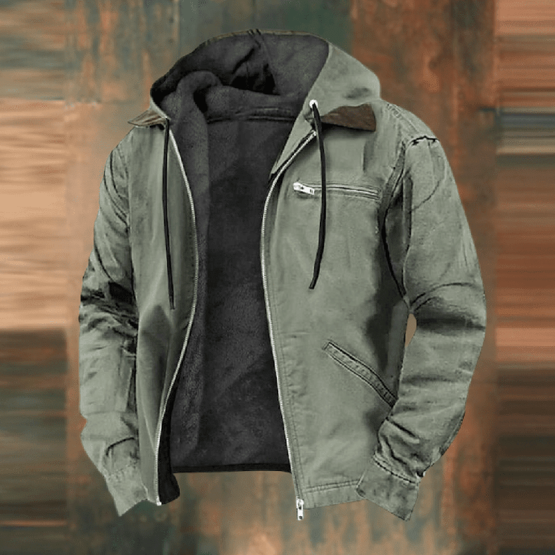 Men's Hooded Winter Jacket | Zip Up