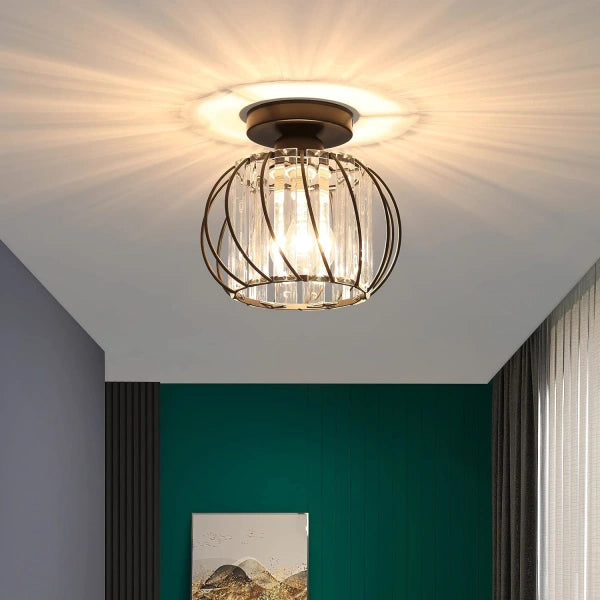 Set of 2 Modern Glass Ceiling Corridor Lights