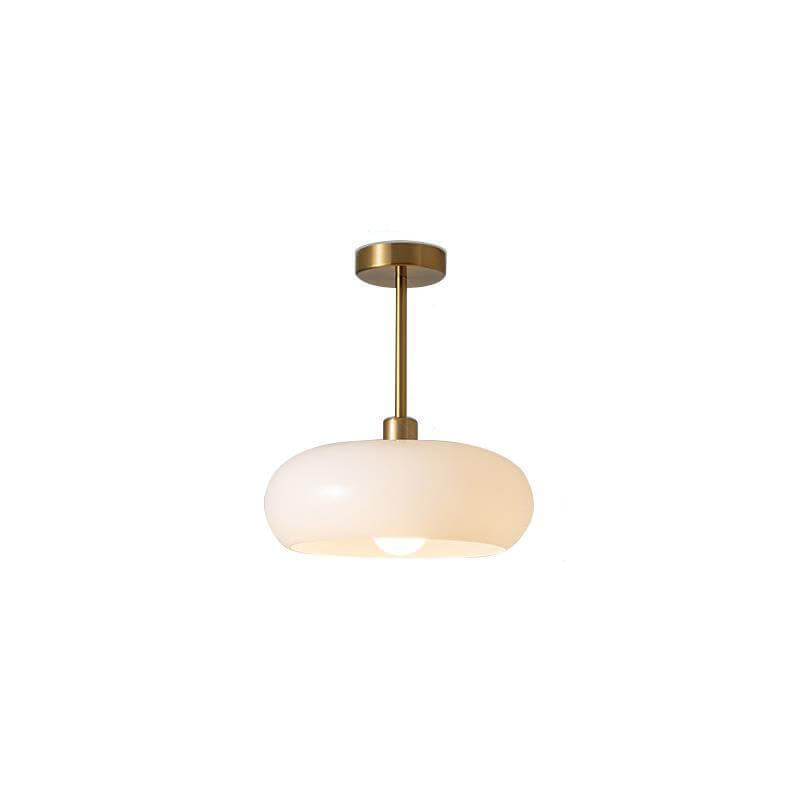 Amber Glow Round Glass Ceiling Light