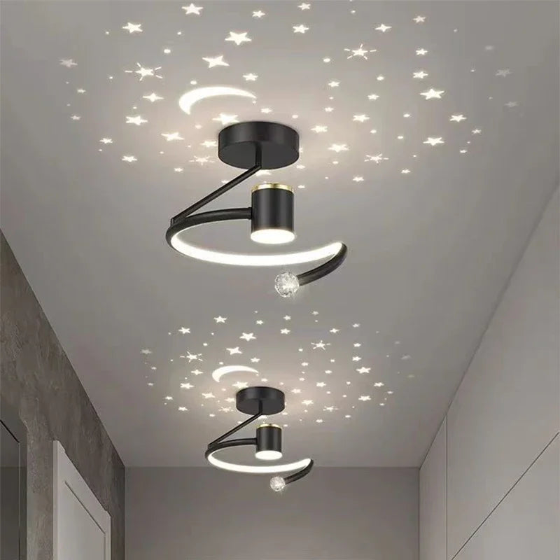 LED Ceiling Light with Starry Sky – Modern Chandelier Design for Children's Rooms and Living Rooms