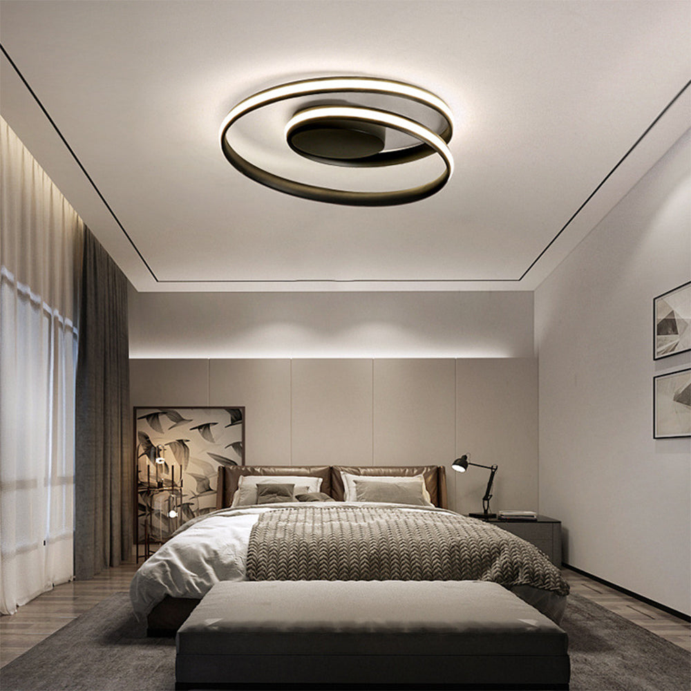 Minimalist Industrial-Style Flush Ceiling Fixture