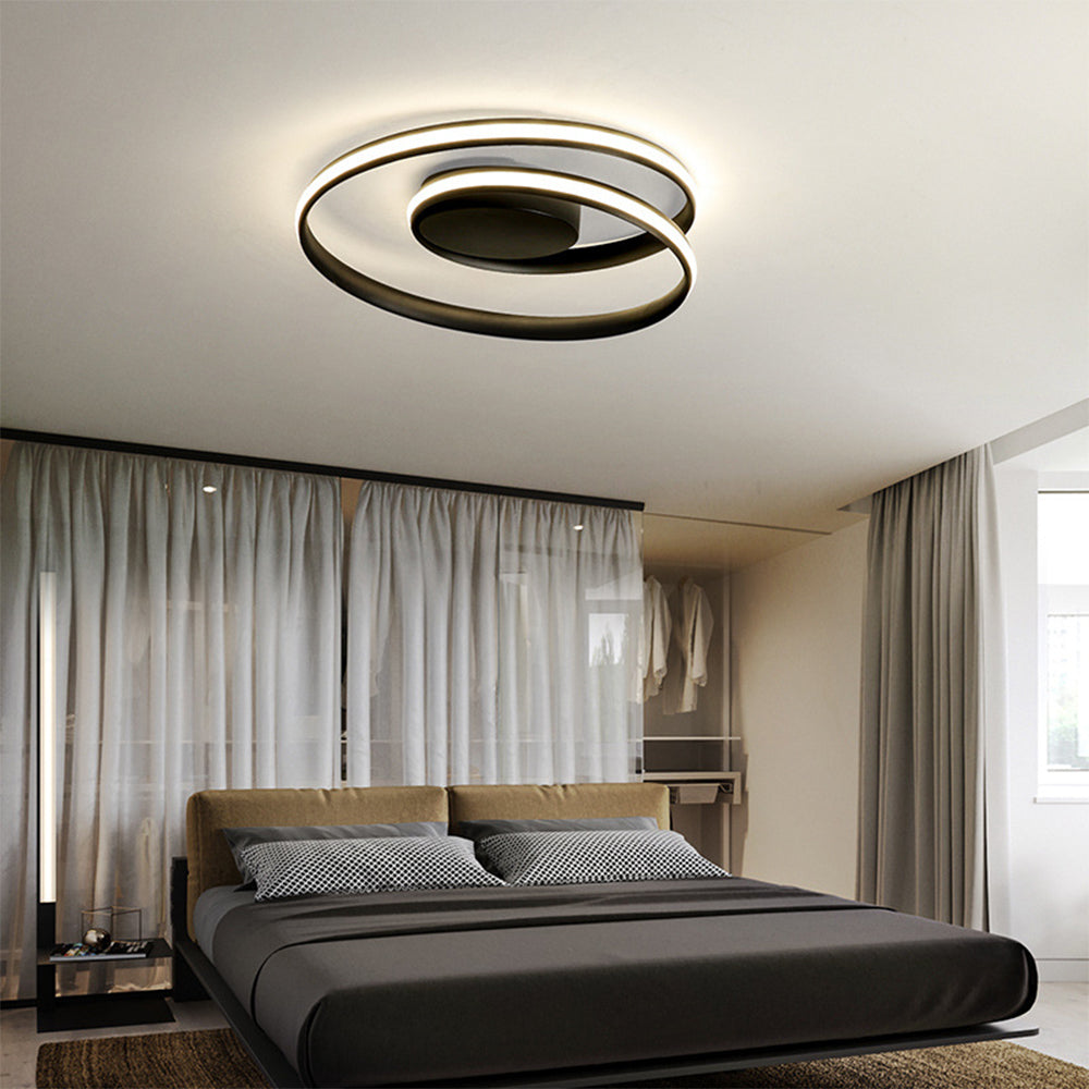 Minimalist Industrial-Style Flush Ceiling Fixture