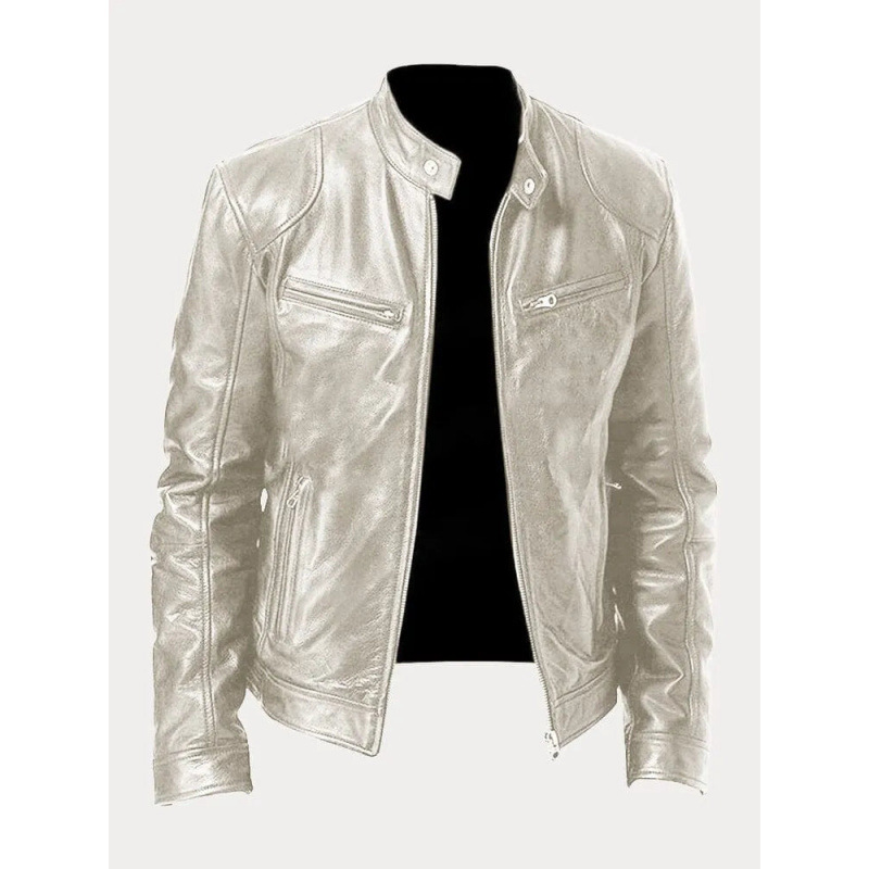 Men's Classic Biker Jacket | Zipper