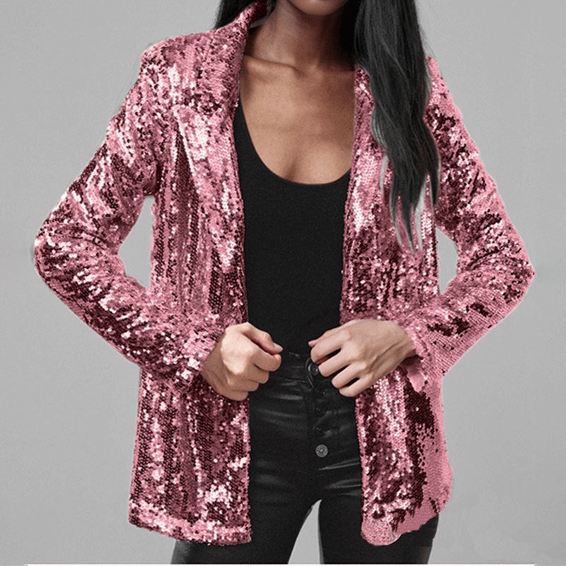 Women’s Formal 3/4 Sleeve Sequin Blazer | New Year