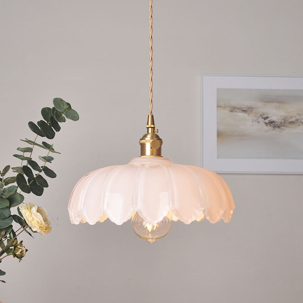 Petal Charm Glazed Pendant Light