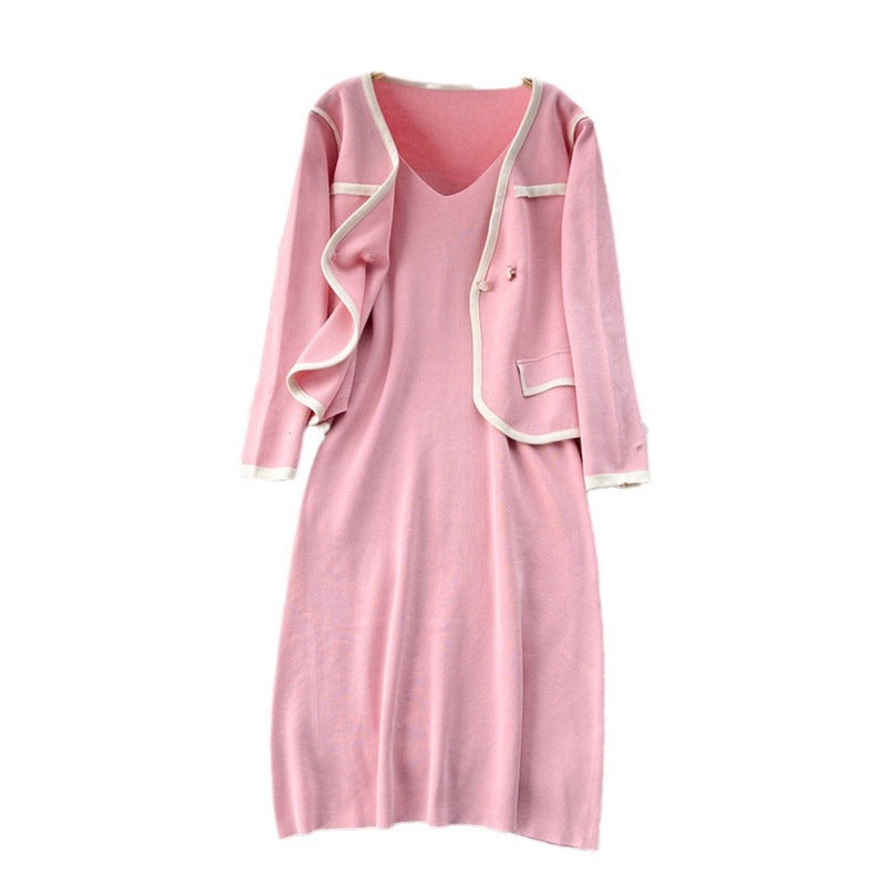 Women's Formal Knitted Dress with Blazer | Mini