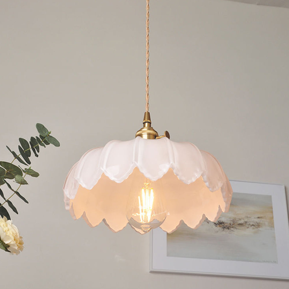 Petal Charm Glazed Pendant Light