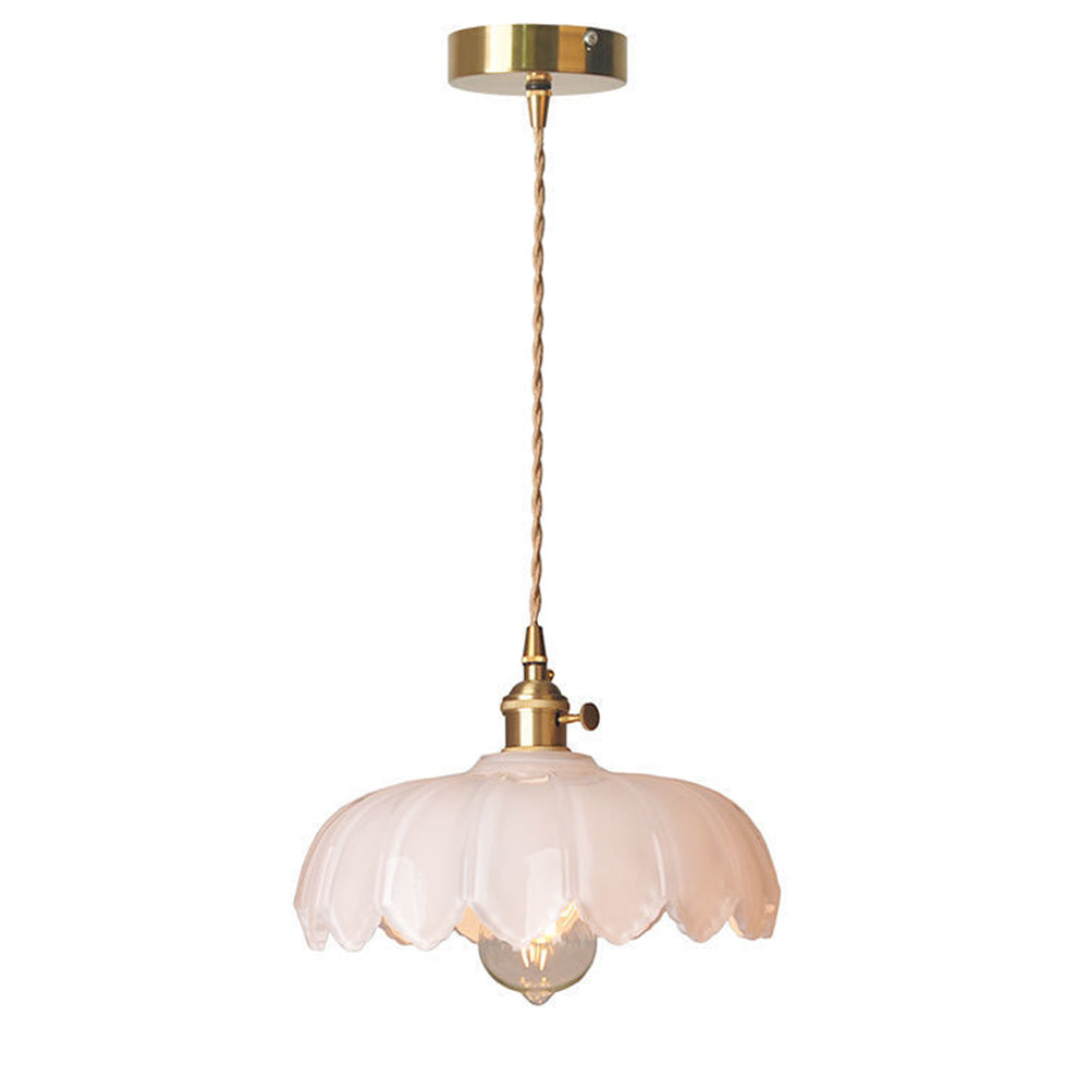Petal Charm Glazed Pendant Light