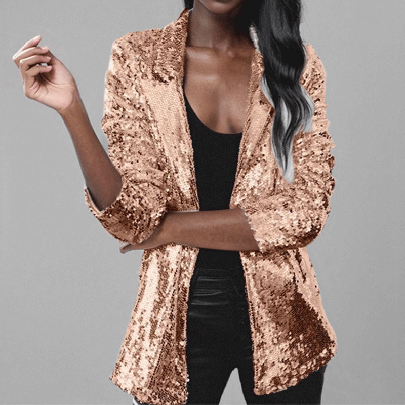 Women’s Formal 3/4 Sleeve Sequin Blazer | New Year