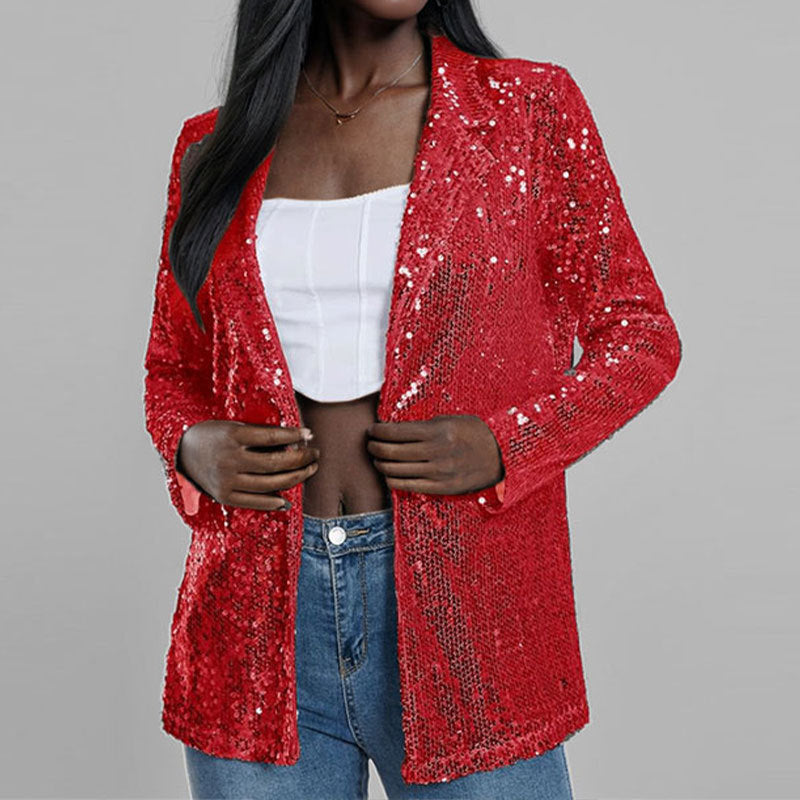 Women’s Formal 3/4 Sleeve Sequin Blazer | New Year