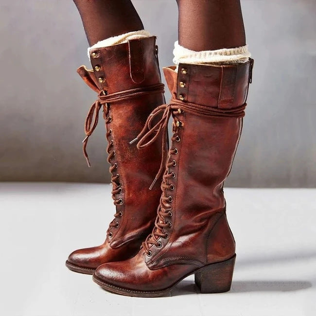 Women's Zipper Heeled Boots | Pointed