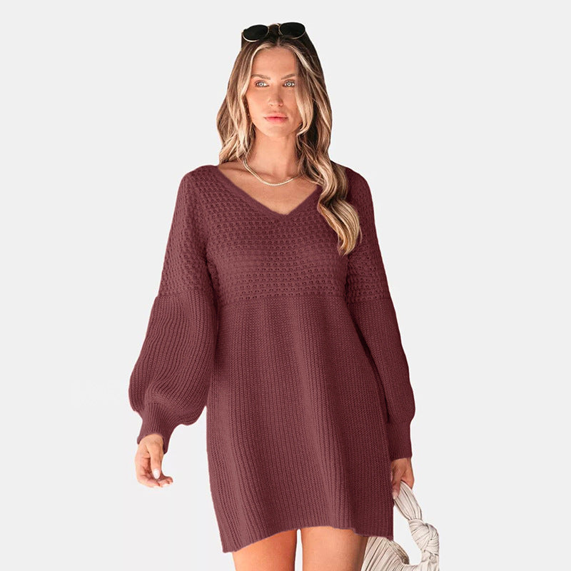 Women's Loose Fit Knitted Dress | Mini