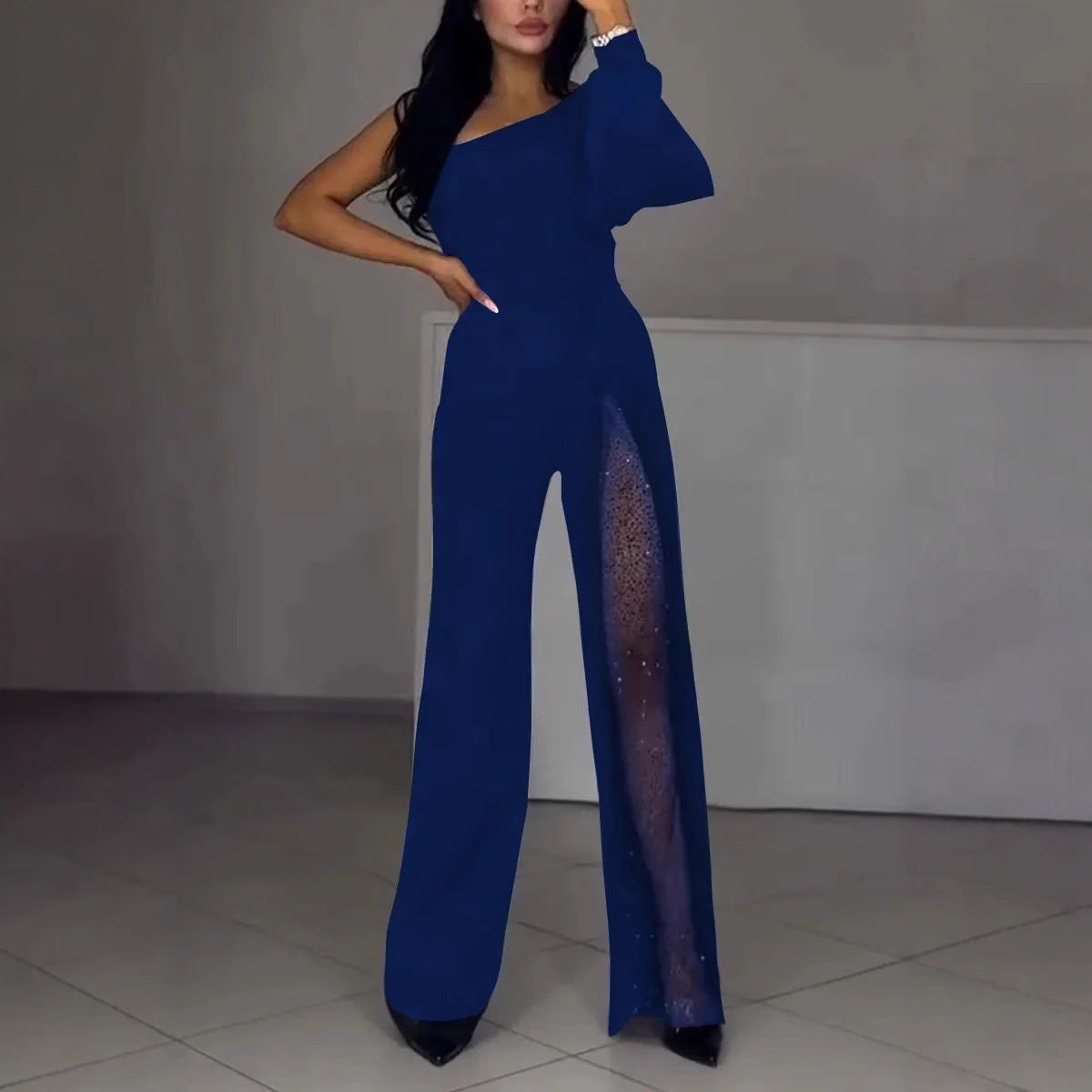 Women’s Sequin Asymmetric Jumpsuit | New Year