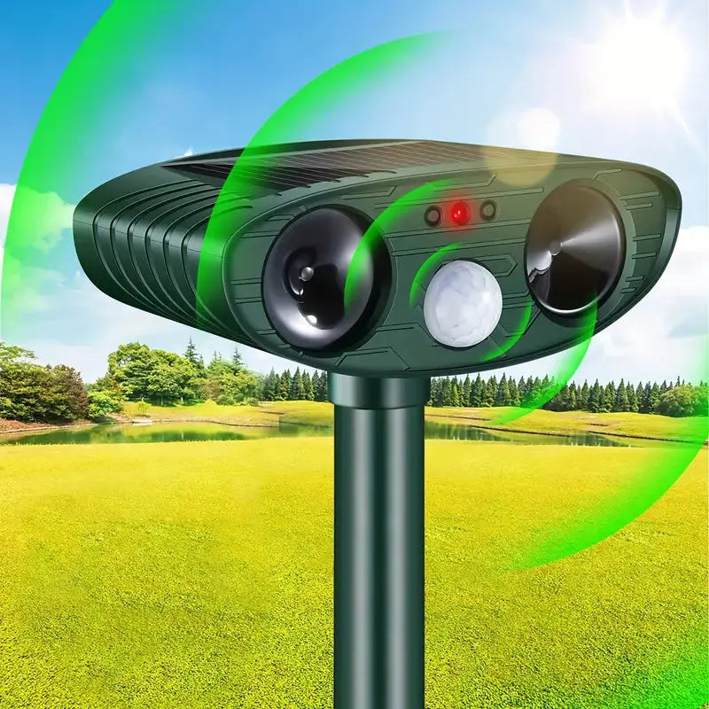 Eco-Friendly Solar Ultrasonic Animal Repeller