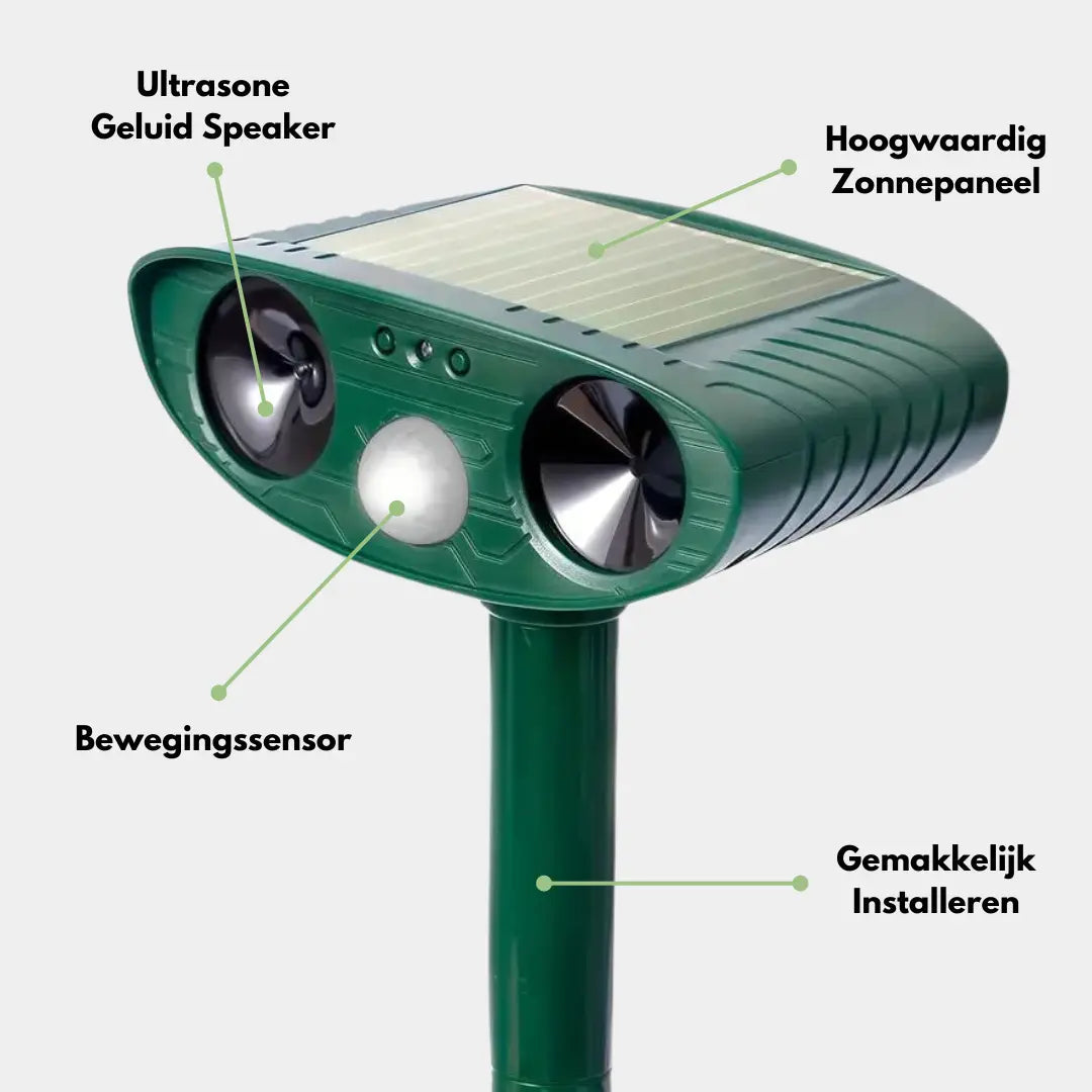 Eco-Friendly Solar Ultrasonic Animal Repeller
