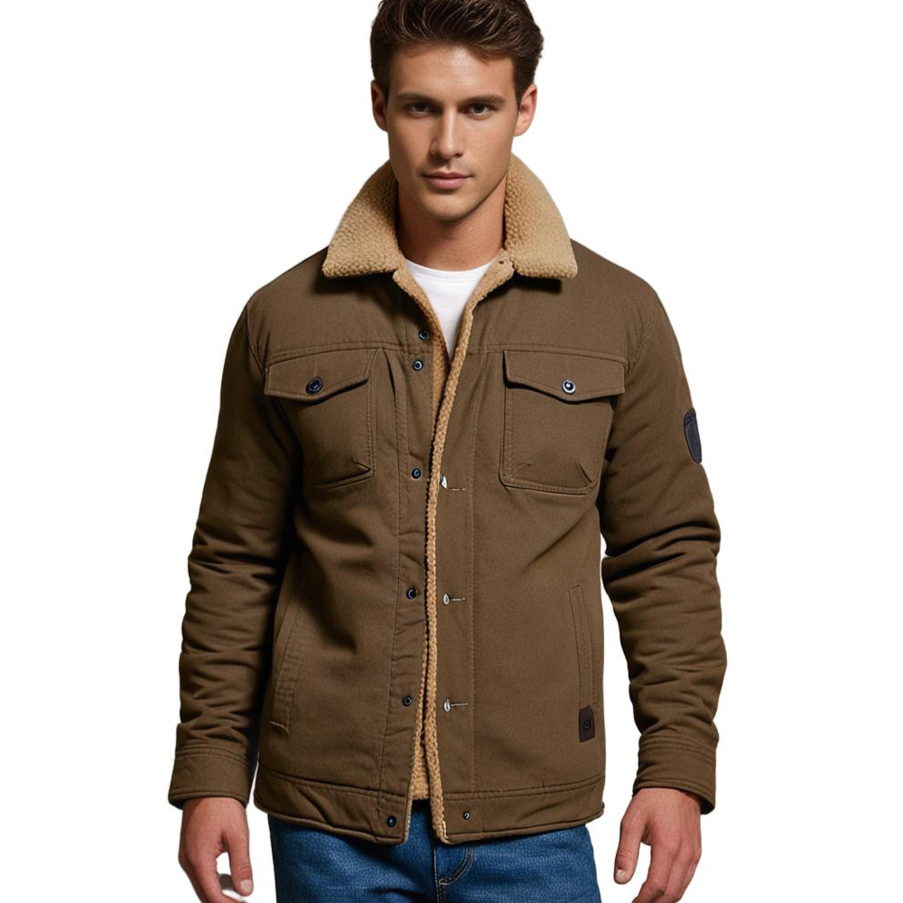 Men's Winter Warm Jacket | Button Down