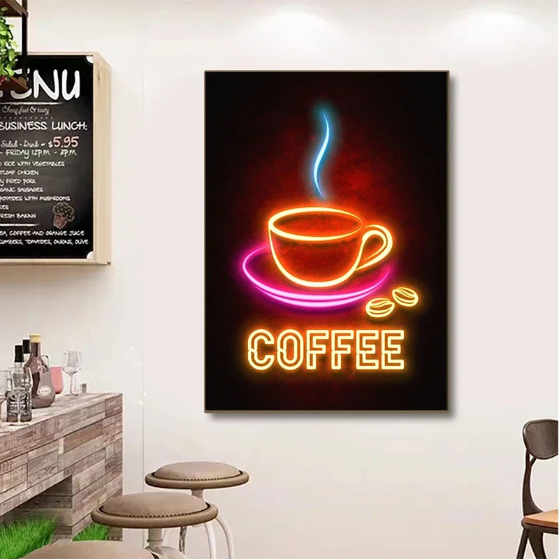 Vintage Food Inspired LED Neon Wall Lights